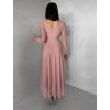 Starorůžové tylové dlouhé společenské šaty ASHER (Veľkosť ONESIZE)