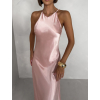 Svetloružové elegantné spoločenské šaty HYDRIS