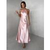 Světle růžové elegantní společenské šaty HYDRIS (Veľkosť M/L)