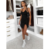 Čierne krátke elastické športové šaty DESERT s kraťaskami