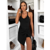 Čierne krátke elastické športové šaty DESERT s kraťaskami