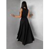 Čierne spoločenské jednoduché dlhé šaty TEMIRA
