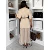 Krémové stylové dlouhé šaty LEGACY (Veľkosť ONESIZE)