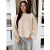 Krémový štýlový oversize sveter MOTION