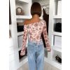 Květinový elegantní top ONDRALIS (Veľkosť ONESIZE)