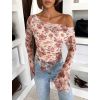Květinový elegantní top ONDRALIS (Veľkosť ONESIZE)