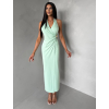 Svetlo zelené dlhé elegantné šaty KALIXA
