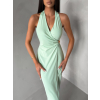 Svetlo zelené dlhé elegantné šaty KALIXA