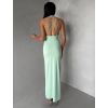 Světle zelené dlouhé elegantní šaty KALIXA (Veľkosť ONESIZE)