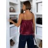Vínové saténové elegantní tílko WEXTON s krajkou (Veľkosť M/L)