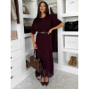 Vínové štýlové maxi dlhé šaty LEGACY