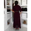 Vínové štýlové maxi dlhé šaty LEGACY