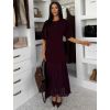Vínové stylové maxi dlouhé šaty LEGACY (Veľkosť ONESIZE)