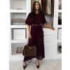 Vínové štýlové maxi dlhé šaty LEGACY
