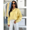 Žltá basic štýlová mikina ELVARA