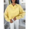 Žltá basic štýlová mikina ELVARA