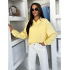 Žltá basic štýlová mikina ELVARA