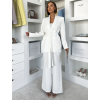 Biele elegantné dlhé nohavice OMNIRA