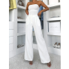 Biele elegantné dlhé nohavice OMNIRA