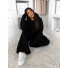 Černá stylová bavlněná tepláková souprava ADELLINE (Veľkosť ONESIZE)