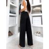 Černé wide leg široké džíny ONDRIS (Veľkosť L)