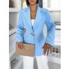 Modré elegantní vypasované sako ROVENA s ozdobou (Veľkosť ONESIZE)
