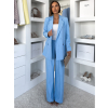 Svetlomodré elegantné pruhované oversize sako ORLENA