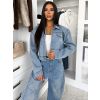 Modrý džínový stylový komplet WISDOM (Veľkosť L)