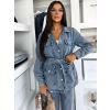 Modrý kalhotový džínový denim komplet ZYLORA s košilí (Veľkosť M/L)