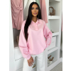 Ružová basic štýlová mikina ELVARA