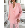 Ružové dvojradové basic sako SAREVA