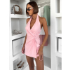Ružový krátky štýlový overal ELSYRA