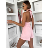 Ružový krátky štýlový overal ELSYRA