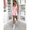 Ružový krátky štýlový overal ELSYRA