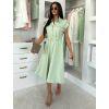 Světle zelené košilové midi šaty VEXTURA (Veľkosť M/L)