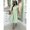 Svetlo zelené košeľové midi šaty VEXTURA
