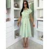 Světle zelené košilové midi šaty VEXTURA (Veľkosť M/L)