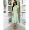 Svetlo zelené košeľové midi šaty VEXTURA