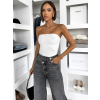Šedé široké wide leg džíny IRISA (Veľkosť L)