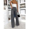 Šedé široké wide leg džíny IRISA (Veľkosť L)
