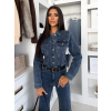 Tmavě modrý džínový denim dlouhý overal ZENTRO (Veľkosť L)