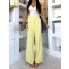 Žluté elegantní dlouhé kalhoty OMNIRA (Veľkosť ONESIZE)