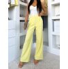Žluté elegantní dlouhé kalhoty OMNIRA (Veľkosť ONESIZE)