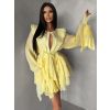Žluté elegantní koktejlové šaty DIVINE (Veľkosť ONESIZE)