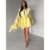 Žluté elegantní koktejlové šaty DIVINE (Veľkosť ONESIZE)