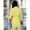 Žluté elegantní sako THELYA s vázáním (Veľkosť ONESIZE)