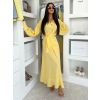 Žluté maxi dlouhé košilové šaty MATRIX (Veľkosť M/L)