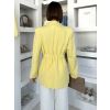 Žluté vypasované elegantní sako ROVENA s ozdobou (Veľkosť ONESIZE)