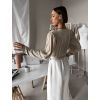 Béžové elegantní body KORBIX s výstřihem (Veľkosť ONESIZE)