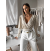Béžové elegantní body KORBIX s výstřihem (Veľkosť ONESIZE)